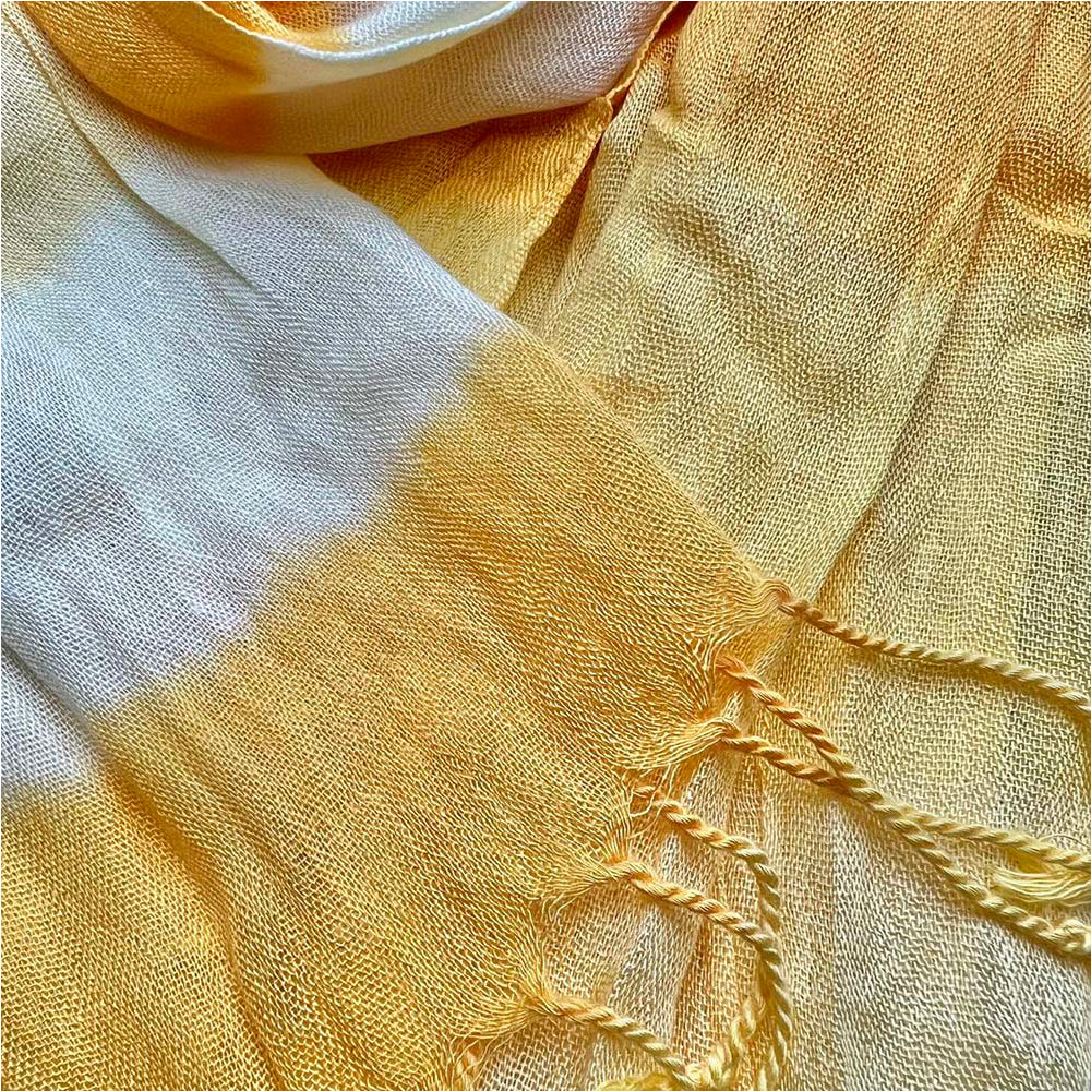 Sunshine Boho Scarf,Sunny Yellow Floral Pattern Printed Scarf